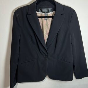 Apostrophe Black Blazer One Button